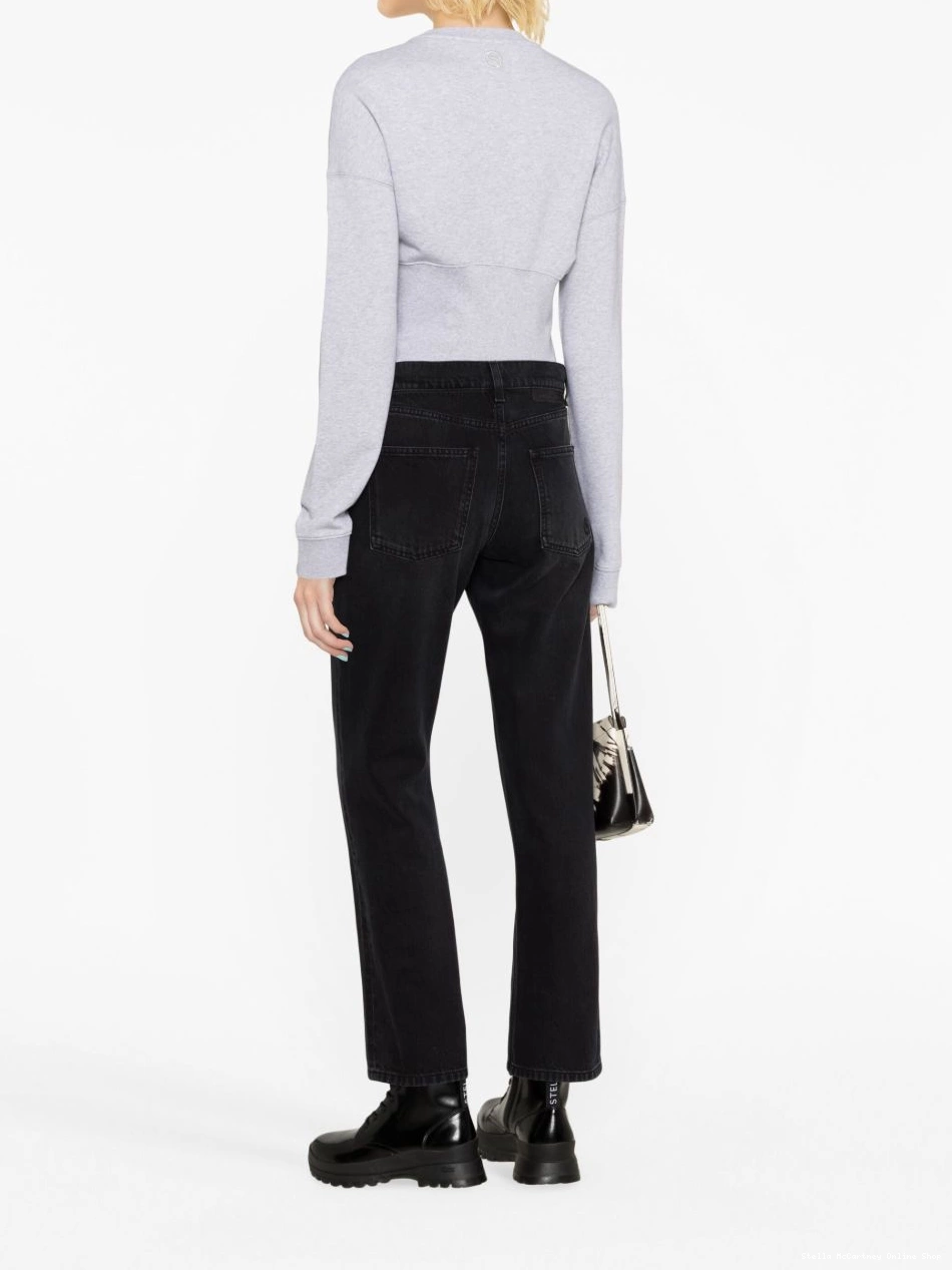 Affordable McCartney Falabella Women Stella jeans chain-embellished slim-leg 0423